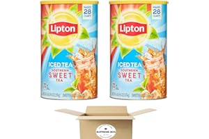 SUPREME BOX Lpton Iced Tea Mix Southern Sweet Black Tea Caffeinated 28 Quarts - Pack of 2 (56 Qts in total)