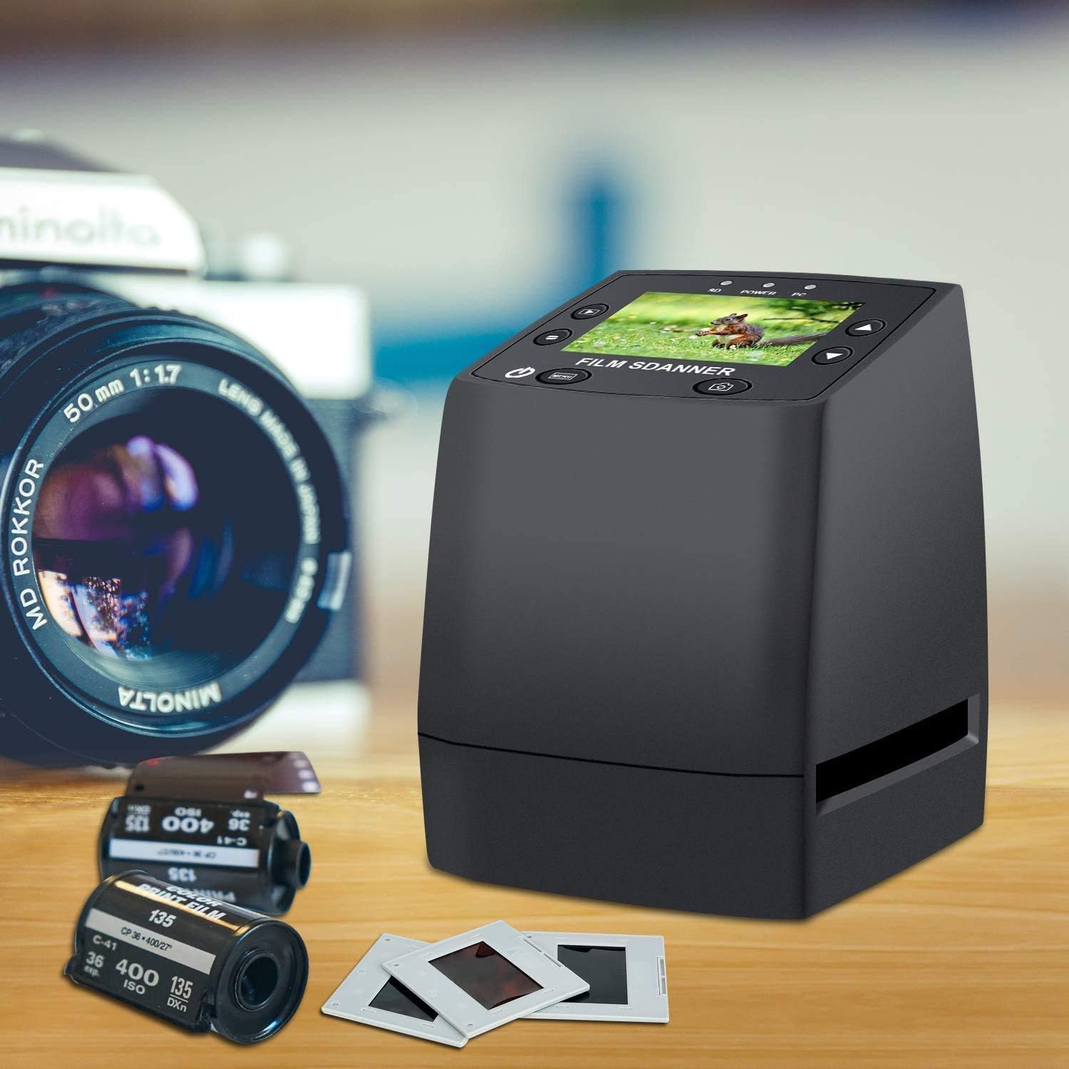 DIGITNOW! 135 Film Negative Scanner High Resolution Slide Viewer,Convert 35mm Film &Slide to Digital JPEG Save into SD Card, with Slide Mounts Feeder No Computer/Software Required: Electronics