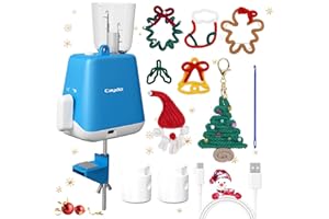 Caydo i Cord Knitting Machine, Electric iCord Maker Tool with Adequate Tension, i-Cord Knitter Machine, Automatic Knitting Yarns to i-Cords, Efficiently DIY Knitting Machine for Crocheters(Patented)