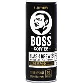 BOSS Coffee by Suntory - Japanese Flash Brew Original Black Coffee, 8oz 12 Pack, Imported from Japan, Espresso Doubleshot, Ready to Drink, Keto Friendly, Vegan, No Sugar, No Dairy