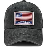 Goyklrb American Flag Veteran Hat for Men Women, Funny Embroidered Army Military Patriotic Baseball Cap