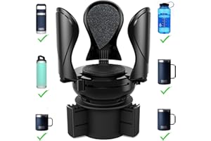 ZEYITIAN Car Cup Holder Expander Adapter, Cup Holder Extender with Adjustable Arm and Base,Universal Compatible with Yeti Ramblers14-46oz, Hydro Flasks 32/40oz Most 12 to 46 Ounce Bottles⋓