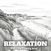 Relaxation: Grayscale Coloring Book