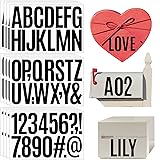 12 Sheets 3'' Vinyl Letter Stickers 192 Pcs Mailbox