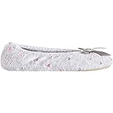 isotoner Women's Embroidered Terry Ballerina Slippers