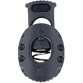 SGT KNOTS Turtle Spring Cord Lock (29mm x 16mm) Black Plastic Toggle Stopper - Cordlock Stoppers, (10 Pack - 100 Pack)