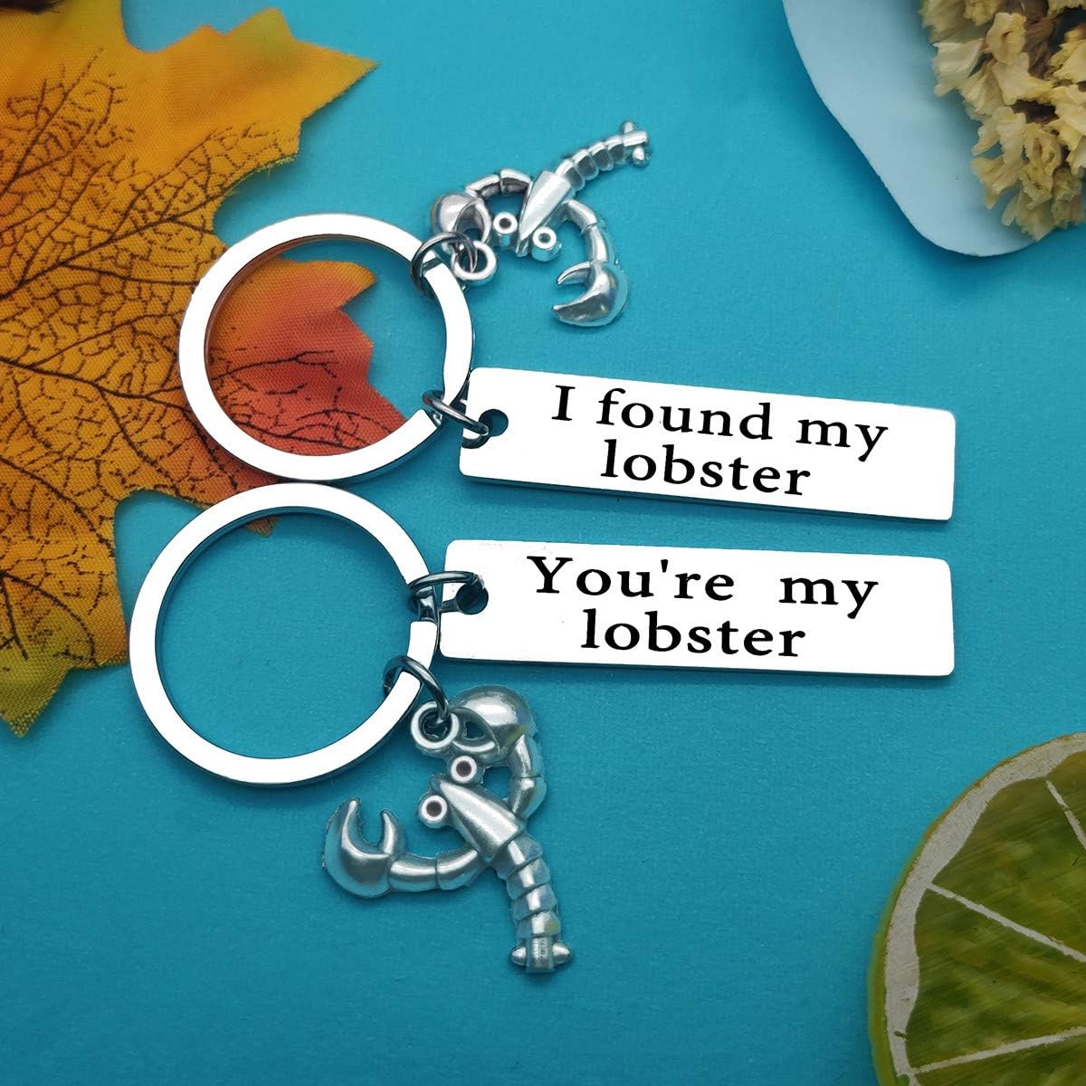 Huwujiu Valentines Day Gifts You're My Lobster I Found My Lobster Keyring Gifts for Couple Boyfriend Girlfriend Husband Wife Friend Christmas Birthday Gift Anniversary Keyring Gifts for Couple - Image 5