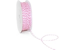 CT CRAFT LLC Bakers Twine String,for Home Decor, Gift Wrapping, DIY Crafts, 1 mm x 100 Yards x 1 Rolls, Light Pink