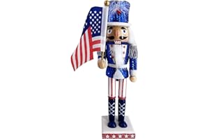 Nutcracker Ballet Gifts Soldier Wooden Nutcracker Ballet Figures Decorations Ornaments, 4th of July, Memorial Day Decor, 12 inch