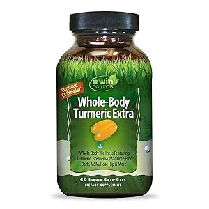Irwin Naturals Whole-Body Turmeric Extra - BioPerine Complex Enhanced Absorption - 60 Liquid Softgels