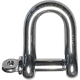 US Stainless Stainless Steel 316 Forged D Shackle Marine Grade 5/16" (8mm) Dee