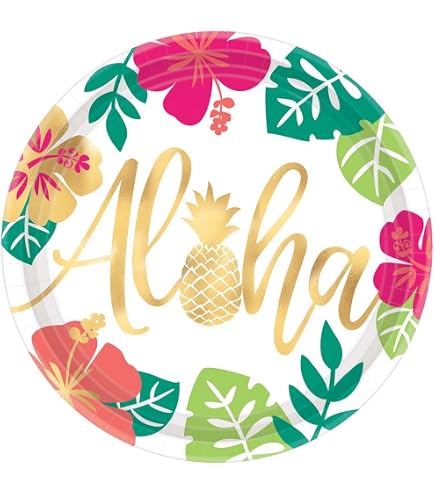Amscan Aloha Paper Table Cover - 54" X 102", Tropical Hawaiian Party Decor - View #10