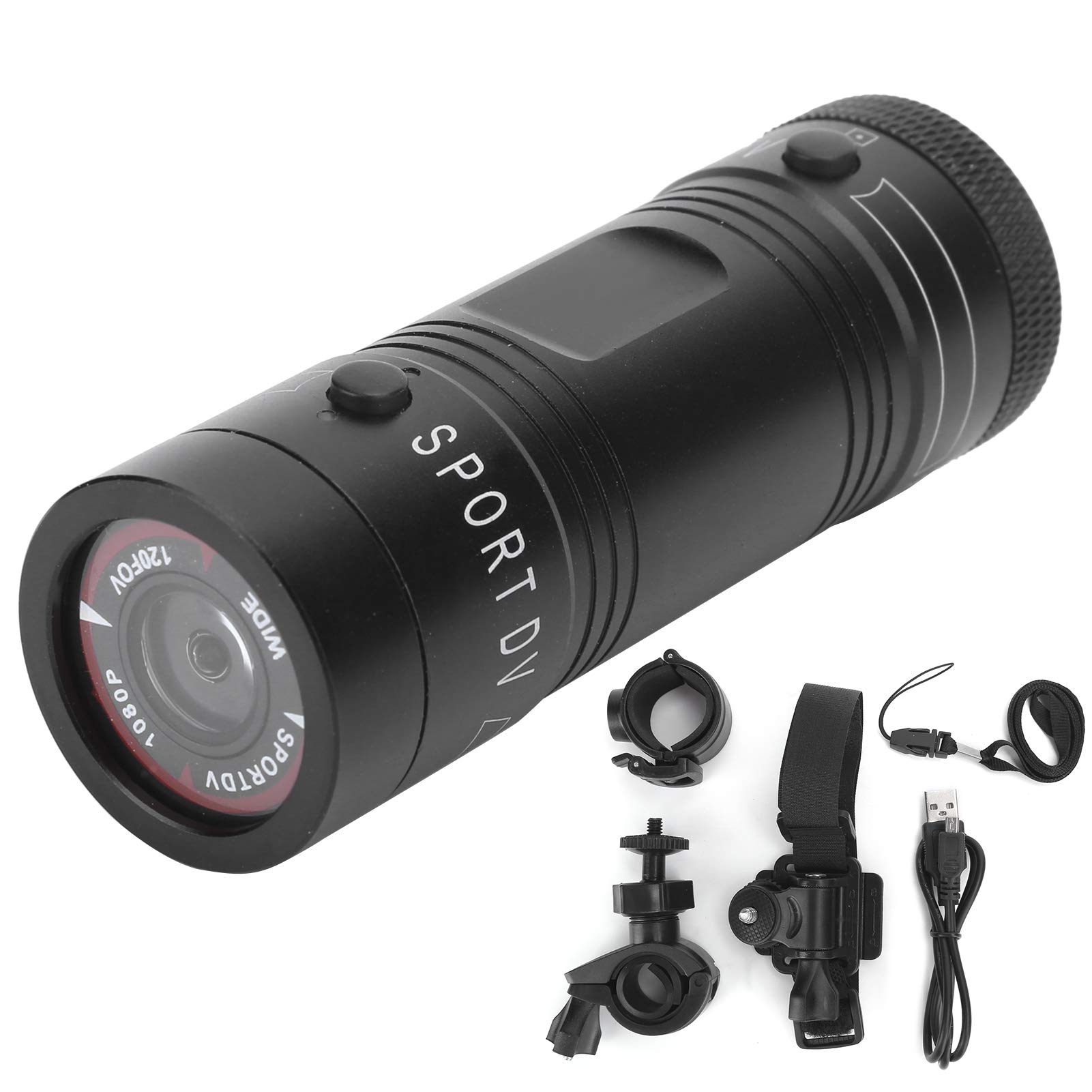 Kafuty-1 1080P High Definition Dash Cam Outdoor Sport DVR Video Camera Dashboard Camera Recorder Car Motorcycle Bike Driving Recorder