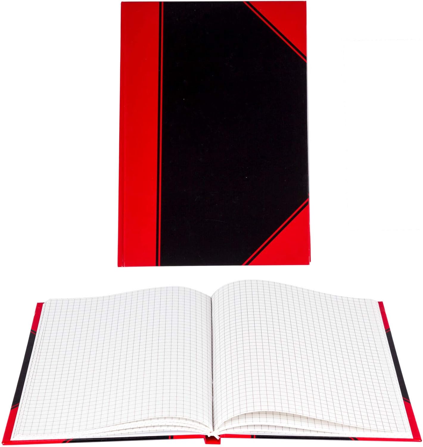 Landre 100302833 Notebook 60 g/m², DIN A6, blanko, Fine Wood-Free Paper, Pack of 6, 96 Pages, Black/Red Chequered a5 black/red - Image 4