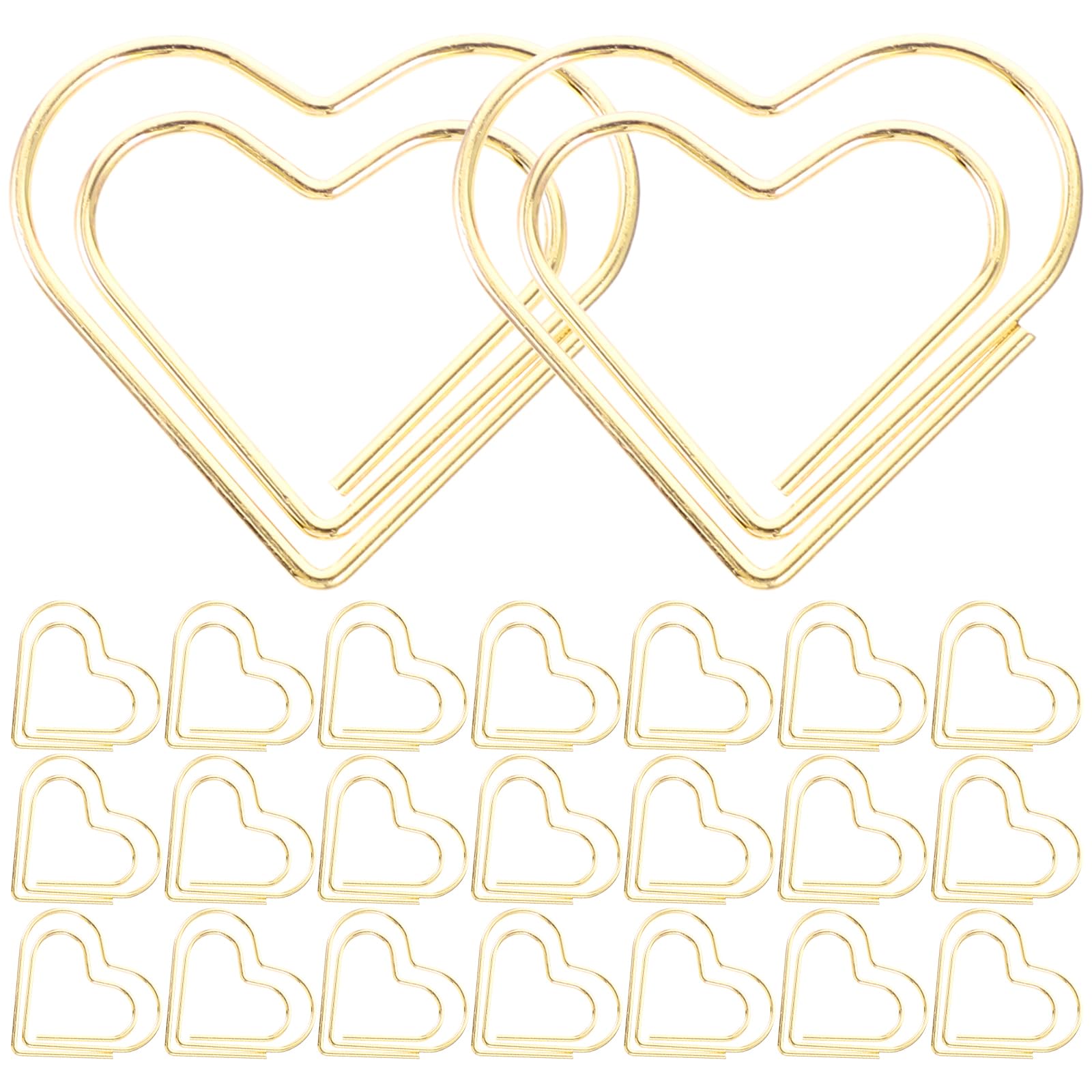 MAGICLULU 100pcs Small Paper Clamp Document Paper Clips Creative Shaped Paper Clips Small Paperclip for Document Paper File Clips Rose Gold Metal Unique Office
