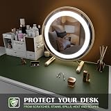 K KNODEL Small Office Leather Desk Mat 60x35cm Dark Green view 6