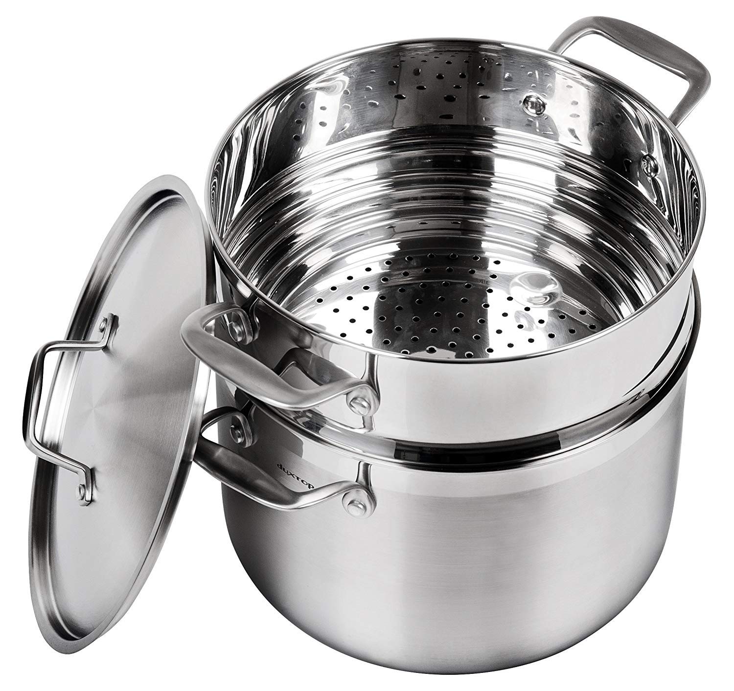 Duxtop Whole-Clad Tri-Ply Stainless Steel Induction Cookware Set, 14PC Kitchen Pots and Pans Set