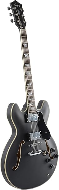 Amazon.com: Firefly FF338 Semi Hollowbody Guitar (Matt Black): Musical