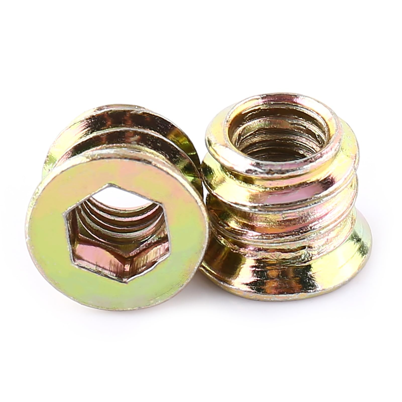 FTVOGUE 20pcs Socket Drive Head Screws Carbon Steel Inside Hex Insert Nuts for Wood Furniture (M6*10mm)