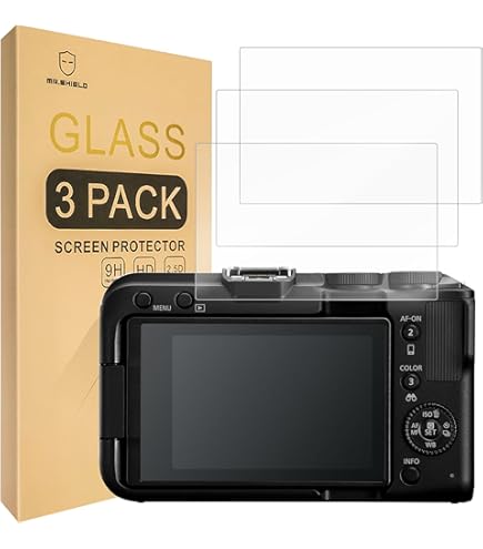 kinokoo Displayschutzfolie für Canon EOS R10/R100/EOS R50 V Vlog-Kamera, 0,25 mm, Härtegrad 9H, gehärtete Glasfolie, blasenfrei/kratzfest, einfache Installation (2 Packungen