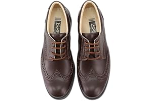 SIRRI Boys Faux Leather Patent Brogue Dress Shoes Lace Up Formal Wedding Pageboy Footwear