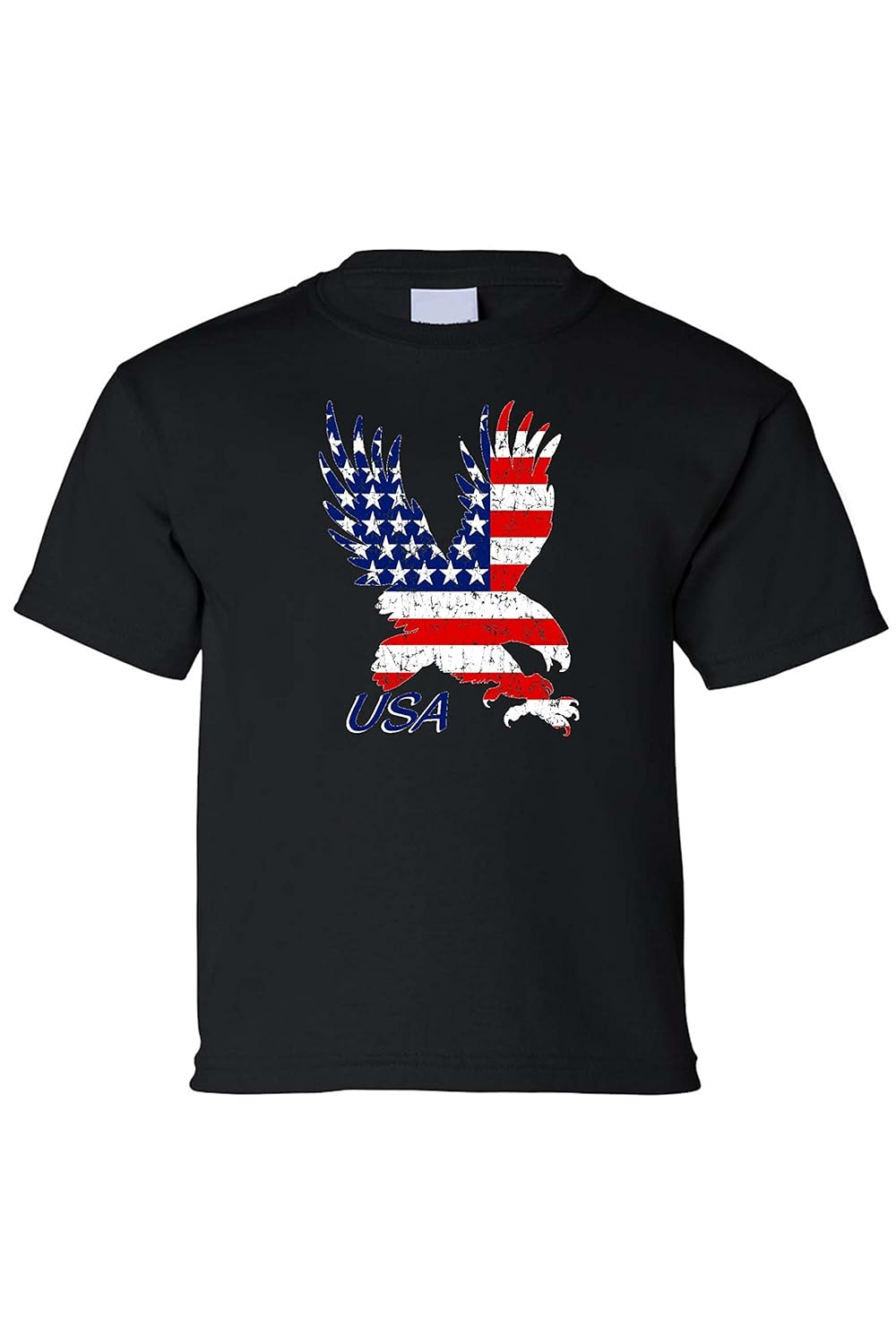Kids USA Flag Tee American Bald Eagle