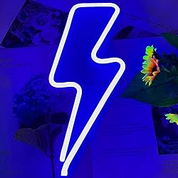 Neon Signs Lightning Bolt Neon Light Sign for Wall