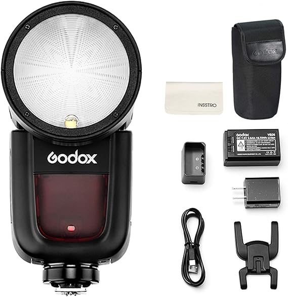 Godox V1C Flash de Cabeza Redonda para cámara Canon 6D 7D 50D 60D 500D 550D 600D 650D 1000D