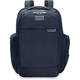 Briggs &amp; Riley Traveler Backpack - Carry On Travel Backpack for Women &amp; Men, Personal Item Travel Bag, Lightweight &amp; Durable, Padded Straps, Fits up to 15" Laptop - Baseline Collection, Navy