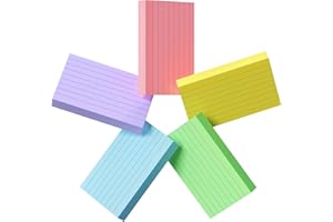 YIZUUN Colored Index Cards 3x5, 250 Pack, Ruled Index Cards, Flash Cards for Studying, Heavy Note Cards for Office, Home and 