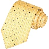 KissTies Mens 63'' Extra Long Tie Check Plaid Striped Classic Necktie + Gift Box