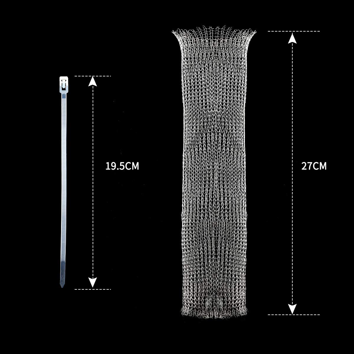 24 Pieces Lint Traps Stainless Steel Washing Machine Lint Snare Traps Laundry Mesh Washer Hose Filter with 24 pcs Cable Ties