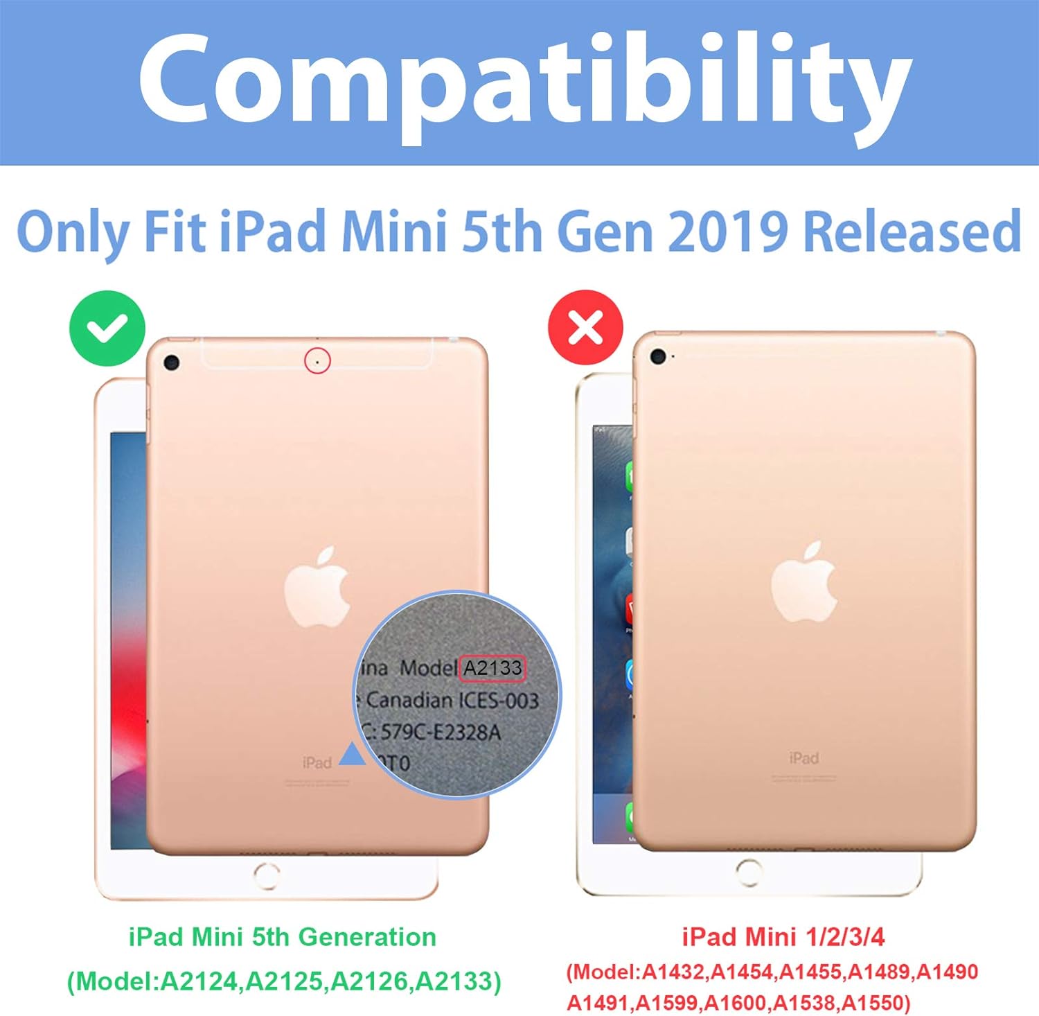 ProCase Smart Case for iPad Mini 5th Generation(2019 Model), Lightweight Cover with Auto Sleep/Wake for iPad Mini 5 -Teal - Image 3