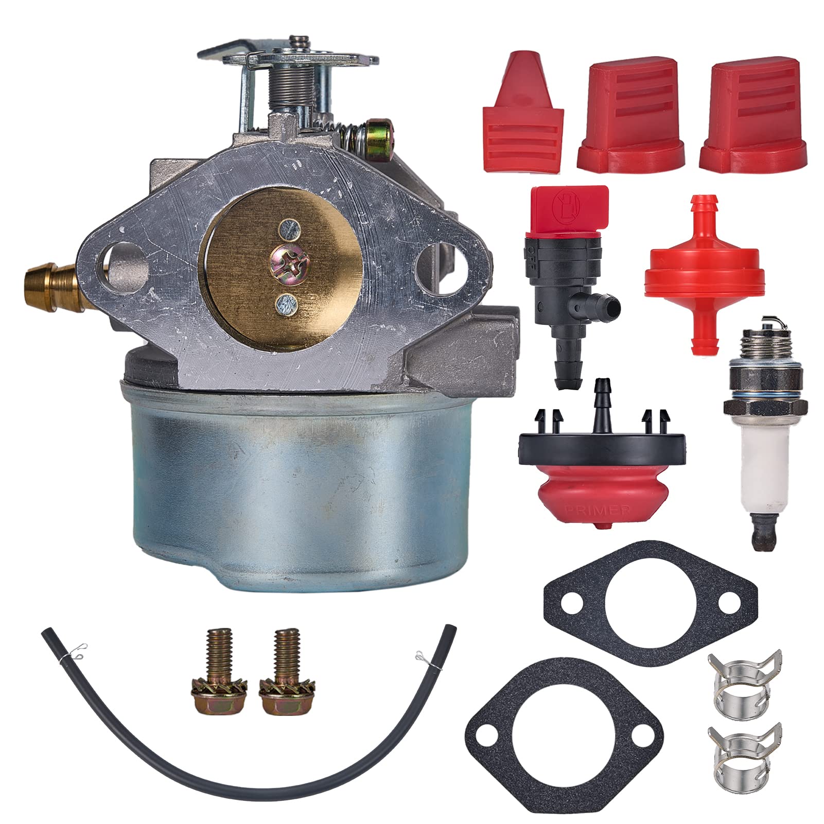 Photo 1 of Mikatesi 640052 Carburetor for Tecumseh HMSK80 HMSK90 HMSK100 LH318SA LH358SA Snow Blower Thrower 8HP 9HP 10HP Engine Tecumseh 640054 640058 640058A 640349 Carburetor Oregon 50-659 Stens 520-926 Carb