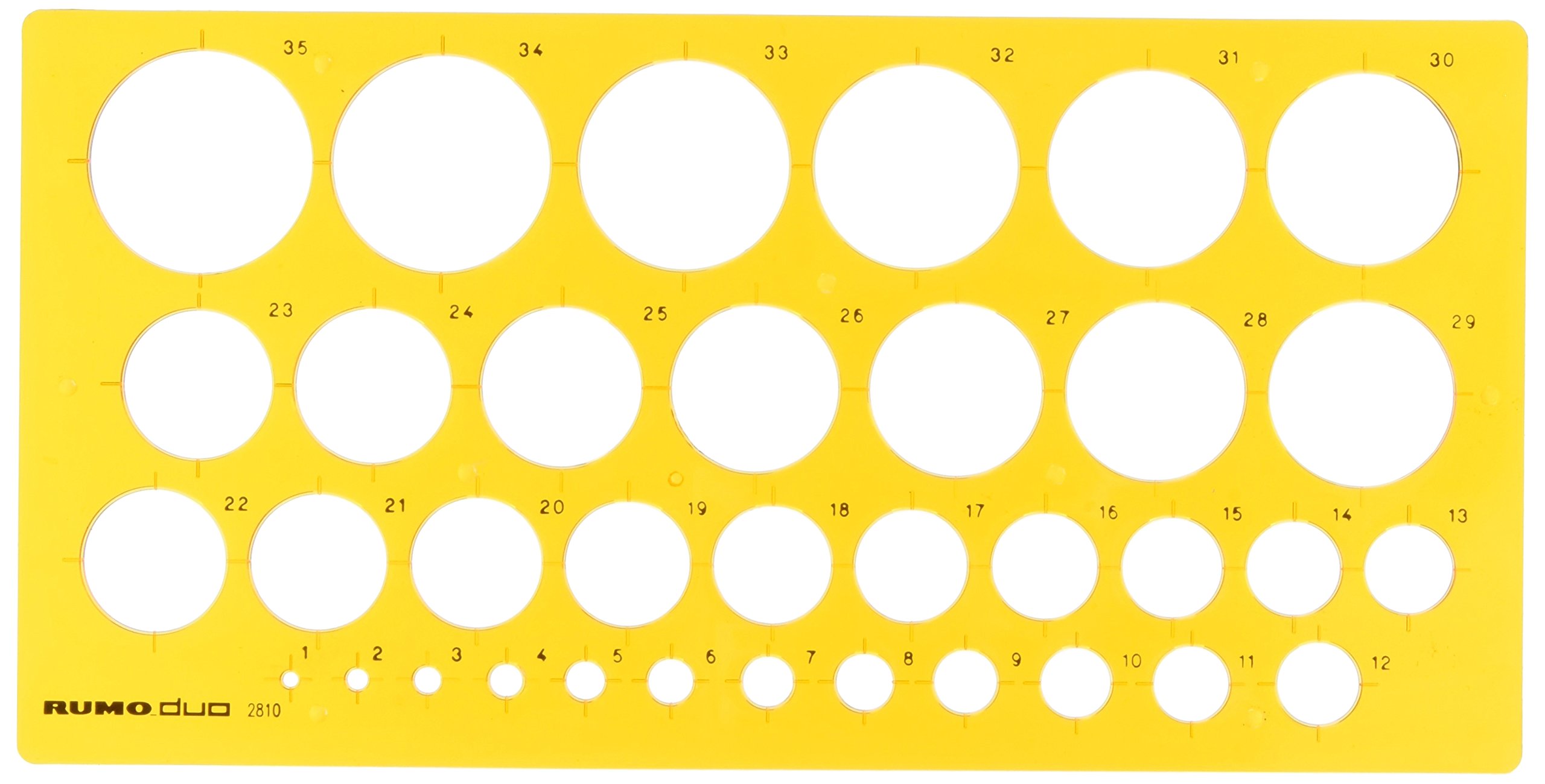Rumold Circle stencil/2810 270 x 130 x 2 mm Orange Transparent Plastic
