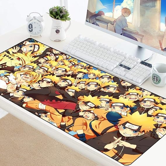 Mouse Pads Anime Naruto Mousepad Rubber Lock Edge Pad Amazon.co.uk