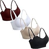 GXXGE 4Pack Nursing Bra for Breastfeeding Maternity Bras Push Up Silk Seamless Pregnancy Bralette Underwear