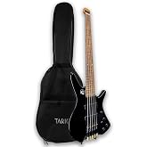 TARIO Headless 5 String Bass Guitar Multiscale Fanned Frets, Okoume Body, Roasted Maple Neck, Rosewood Fingerboard, Electric Bass Guitar