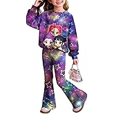 Demon Hunters Pants Set Girls 2 Piece Long Sleeve Shirts Outfits Cartoon Adventure Tracksuit Movie HUNTR/X Costume