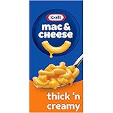 Kraft Mac and Cheese Dinner, Thick 'n Creamy Flavor, 7.25 oz | for Easy Dinner or Dinner Sides No Artificial Flavors, Preservatives or Dyes No Artificial Flavors, Preservatives, or Dyes