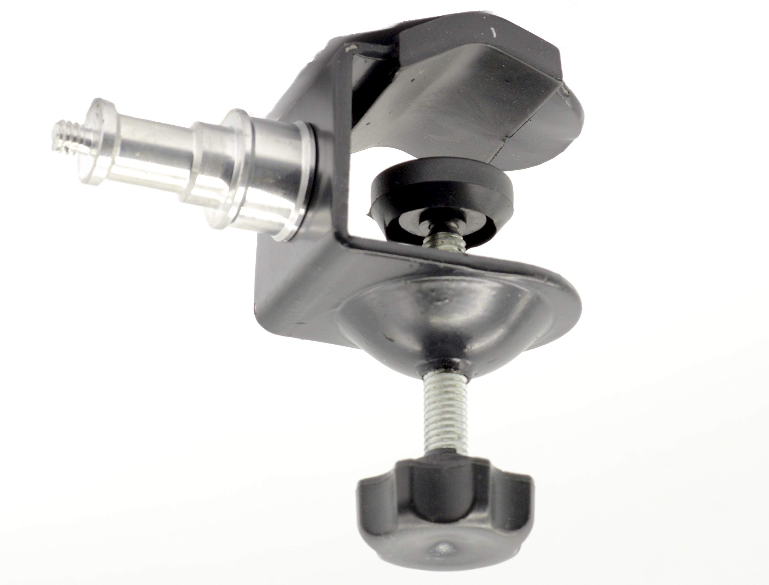 PROtastic® Metal 15mm Lighting Spigot G Clamp (or C Clamp) Grips with 5/8 Inch Stud Spigot and 1/4" Thread for Photography Studio Light Support. Flash Mount, Camera Mount