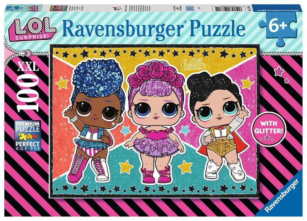 Ravensburger LOL Surprise! 100 piece Jigsaw Puzzle with Extra Large Pieces and Glitter for Kids age 6 years and up