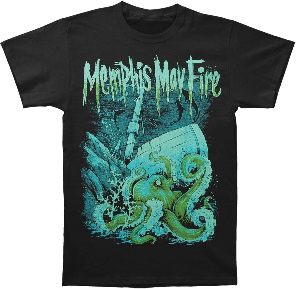 Memphis May Fire Men's Tragedy at Sea T-Shirt Black