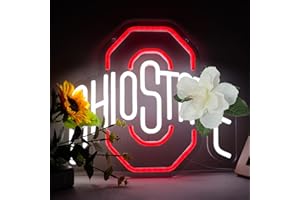 Pugna Football Neon Signs for Wall Decor University Football Team Neon Lights for Bedroom Led Signs Suitable for Dormitory Man Cave Christmas Gift