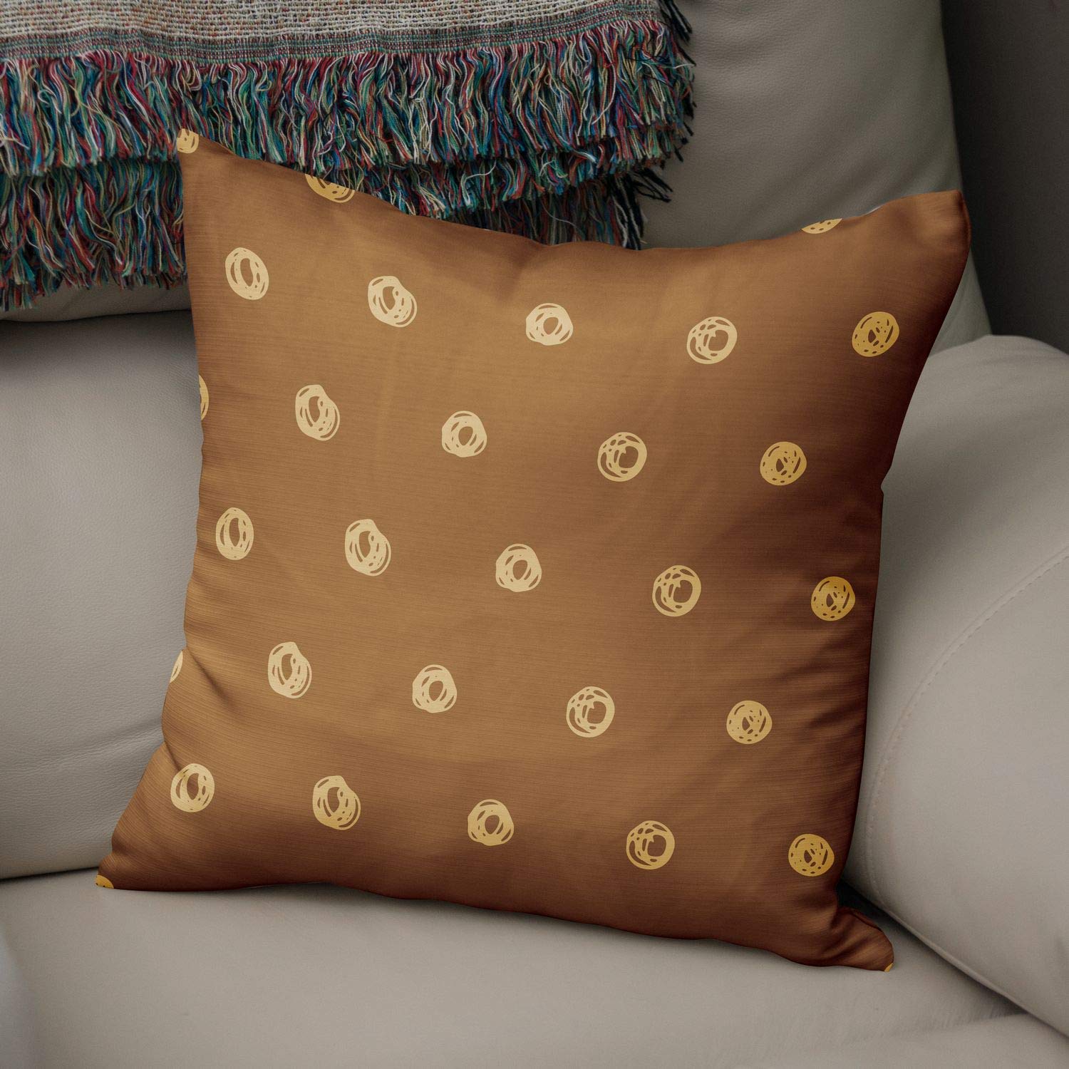 Bonamaison Decorative Cushion Cover, Polycotton, Brown, Standard — image 1
