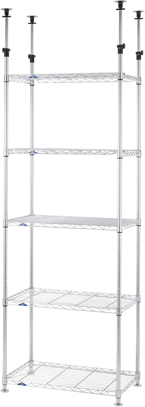 Amazon ドウシシャ Doshisha ルミナス ネット限定 スリムシリーズ ポール径25mm テンション つっぱり ラック 5段 幅80 奥行50 高さ215 5 280cm Mmh76 5t メタルラック本体 オンライン通販