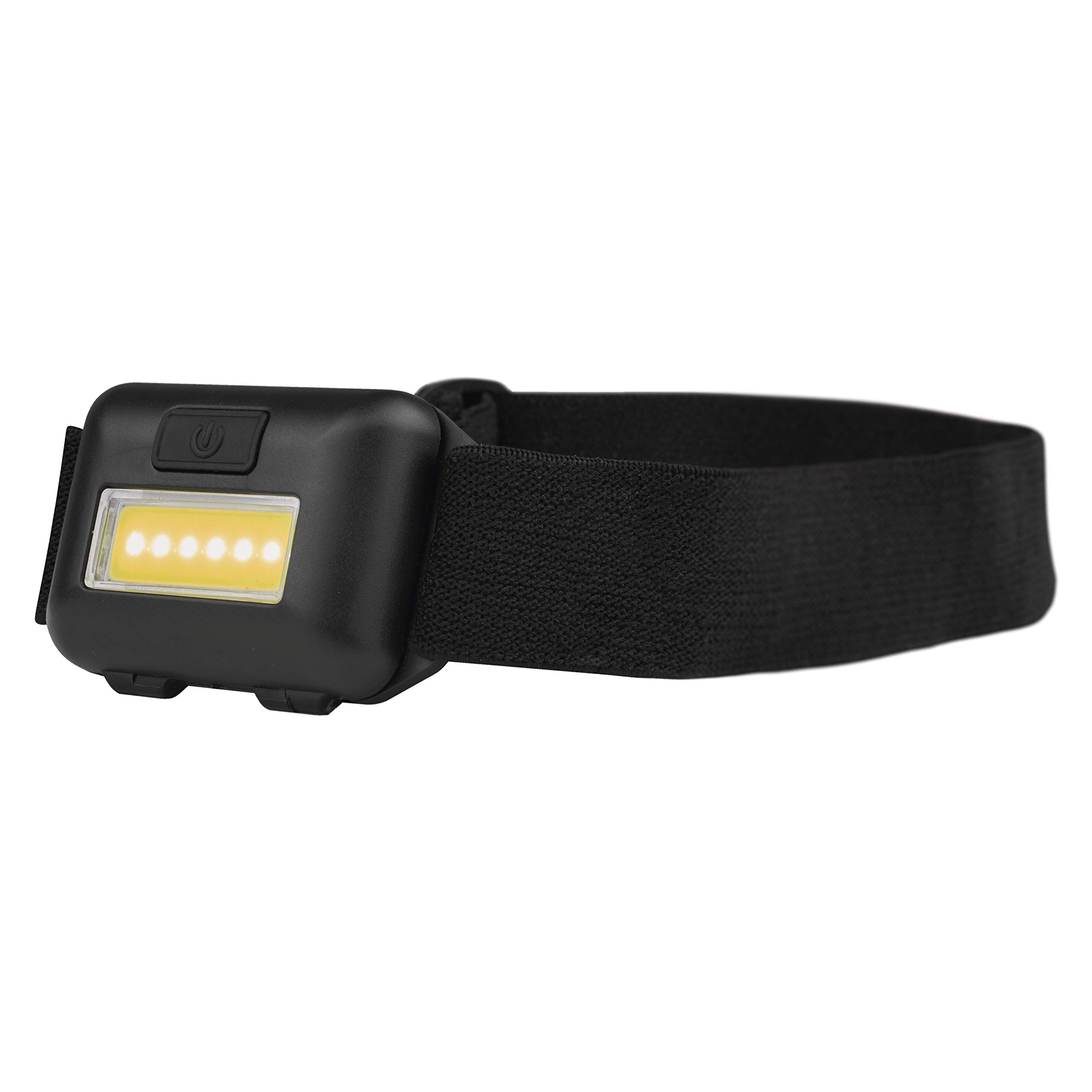 EMOS Mini Headlamp for Children with 40 Light Duration COB LED Head Lamp with Brightness 110 lm, 15 m Light Range and 3 Light Modes Shockproof Head Light Battery Operated Black