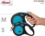 flexi Neon S Tape 5 m Black Neon Blue Retractable Dog Leash up to 15 kg view 6
