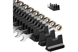 PROCHOP 40 PCS Efficient Modular Wrench Organizer for Tool Box, Wrench Holder for Tool Drawer Storage, Toolbox Widget Wrenchs Organizer with Metric & SAE Label, Professional Grade Wrenchs Rack Organizer Set
