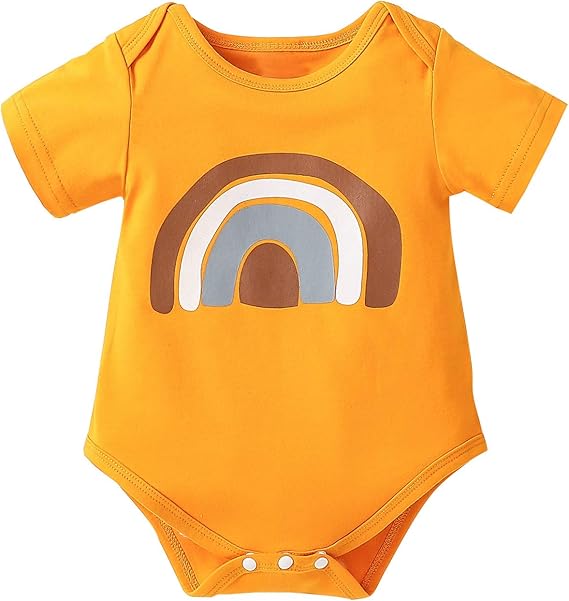 Amazon Co Jp ベビー服 Regoss ロンパース 虹 新生児 服 半袖 カバーオール 男の子 女の子 ジャンプスーツ かわいい 赤ちゃん ボディスーツ 幼児服 肌着 春 夏 人気 ドレスオール パジャマ 退院着 出産お祝い こどもの日 プリント 服 ファッション小物
